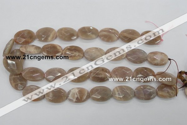 CMS37 15.5 inches 18*24mm faceted oval moonstone gemstone beads