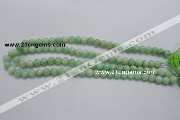 CMS403 15.5 inches 8mm round green moonstone beads wholesale