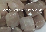 CMS42 15.5 inches 14*14mm faceted diamond moonstone gemstone beads