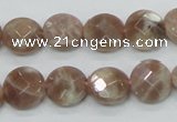 CMS45 15.5 inches 12mm faceted coin moonstone gemstone beads
