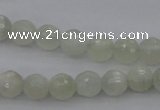 CMS452 15.5 inches 6mm faceted round white moonstone gemstone beads