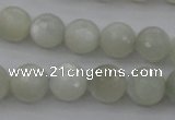 CMS453 15.5 inches 8mm faceted round white moonstone gemstone beads