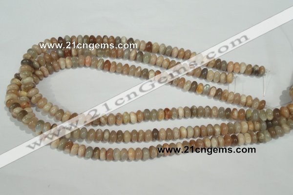 CMS518 15.5 inches 4*8mm rondelle moonstone beads wholesale