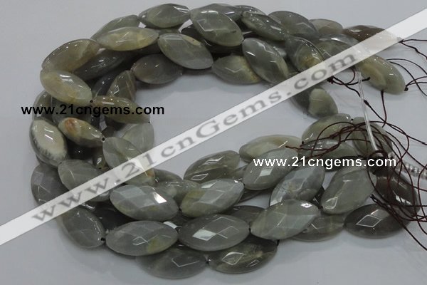 CMS52 15.5 inches faceted marquise 15*30mm moonstone gemstone beads