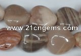 CMS528 15.5 inches 20*20mm heart moonstone beads wholesale