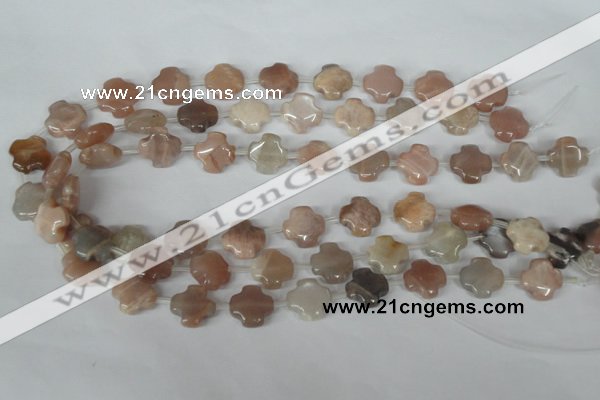 CMS535 15.5 inches 15*15mm cross moonstone beads wholesale