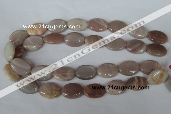 CMS540 15.5 inches 18*25mm oval moonstone beads wholesale