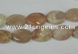 CMS545 15.5 inches 10*14mm faceted oval moonstone beads wholesale