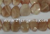 CMS561 15.5 inches 8*12mm faceted freefrom moonstone beads wholesale