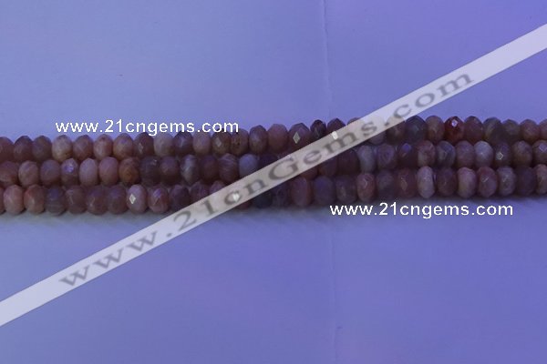 CMS564 15.5 inches 5*8mm faceted rondelle moonstone gemstone beads