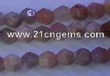 CMS580 15.5 inches 5*6mm faceted nuggets moonstone gemstone beads