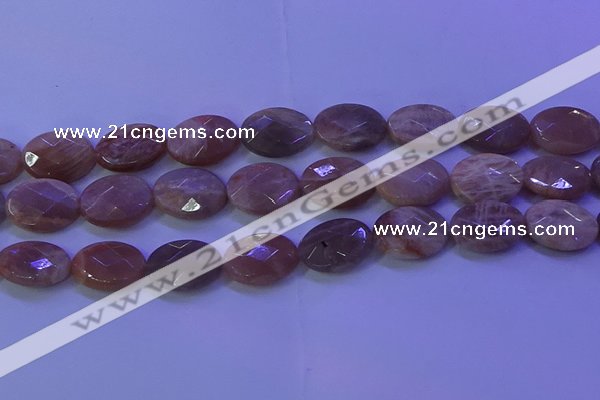 CMS587 15.5 inches 15*20mm faceted oval moonstone gemstone beads