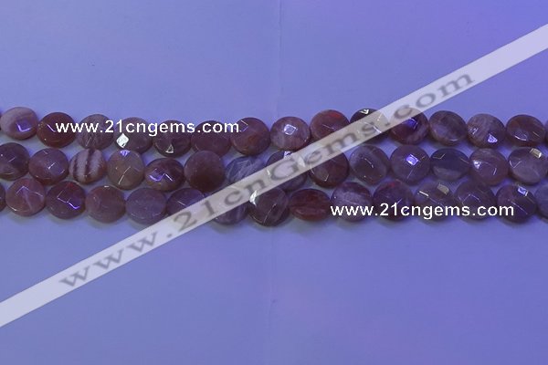 CMS589 15.5 inches 10mm faceted coin moonstone gemstone beads