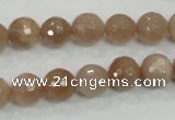 CMS60 15.5 inches 10mm faceted round moonstone gemstone beads