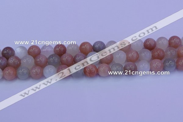 CMS624 15.5 inches 12mm round rainbow moonstone beads wholesale