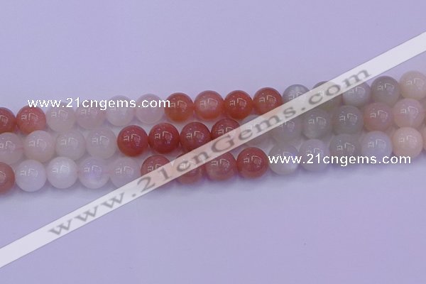 CMS634 15.5 inches 12mm round rainbow moonstone gemstone beads