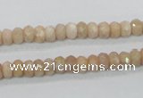 CMS66 15.5 inches 4*6mm faceted rondelle moonstone gemstone beads