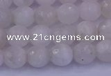 CMS662 15.5 inches 8mm faceted round white moonstone beads