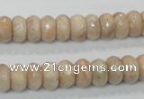 CMS67 15.5 inches 5*10mm faceted rondelle moonstone gemstone beads