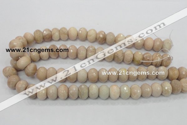 CMS68 15.5 inches 12*16mm faceted rondelle moonstone gemstone beads