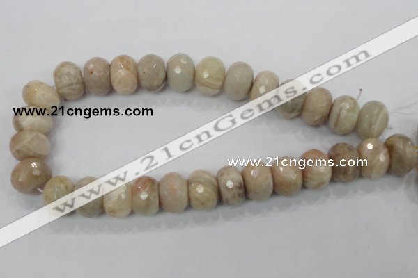 CMS69 15.5 inches 13*20mm faceted rondelle moonstone gemstone beads