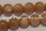 CMS704 15.5 inches 12mm round peach moonstone beads wholesale