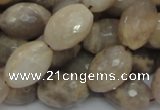 CMS71 15.5 inches 14*18mm faceted rice moonstone gemstone beads