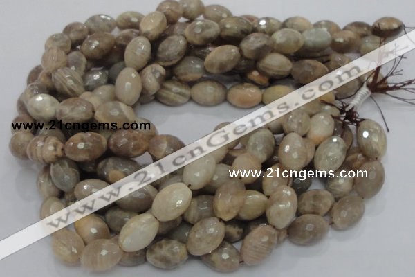 CMS71 15.5 inches 14*18mm faceted rice moonstone gemstone beads