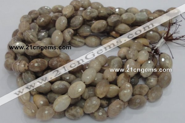 CMS72 15.5 inches 16*20mm faceted rice moonstone gemstone beads