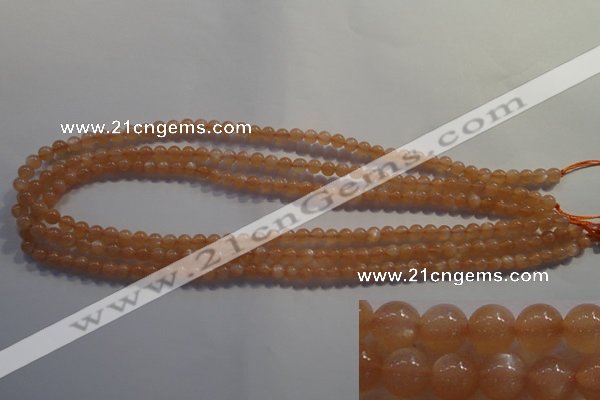 CMS731 15.5 inches 6mm round A grade natural peach moonstone beads