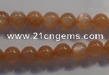 CMS732 15.5 inches 8mm round A grade natural peach moonstone beads