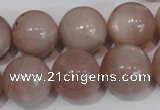 CMS759 15.5 inches 17mm round natural moonstone beads wholesale