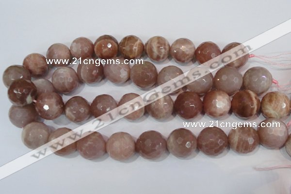 CMS770 15.5 inches 20mm faceted round natural moonstone beads