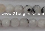 CMS801 15.5 inches 6mm faceted round white moonstone beads