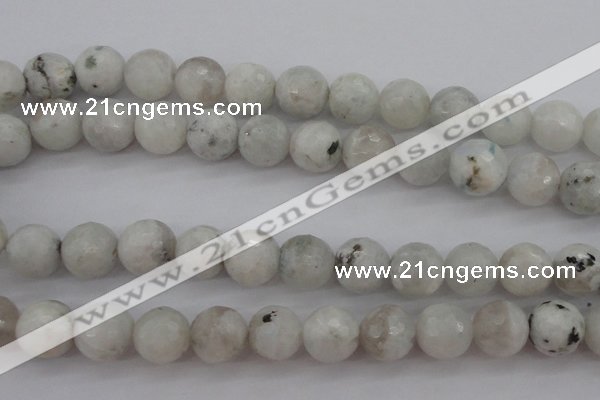 CMS804 15.5 inches 12mm faceted round white moonstone beads