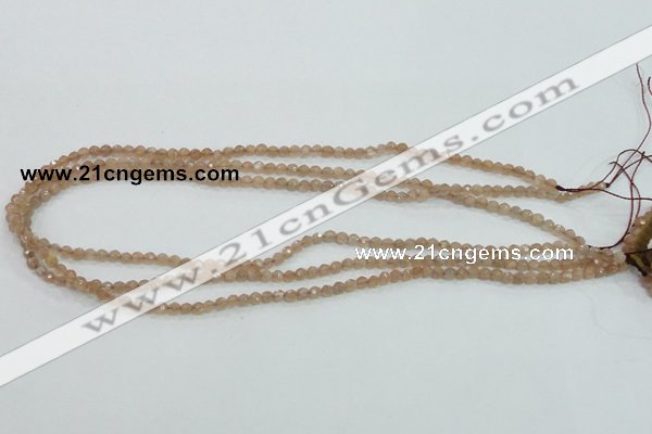 CMS81 15.5 inches 4mm faceted round moonstone gemstone beads