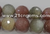 CMS874 15.5 inches 14mm faceted round moonstone gemstone beads