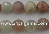 CMS882 15.5 inches 14mm faceted round moonstone gemstone beads