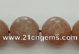 CMS946 15.5 inches 16mm faceted round A grade moonstone gemstone beads