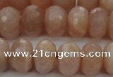 CMS951 15.5 inches 6*10mm faceted rondelle A grade moonstone beads