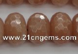 CMS954 15.5 inches 10*14mm faceted rondelle A grade moonstone beads