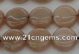 CMS957 15.5 inches 10mm flat round A grade moonstone beads