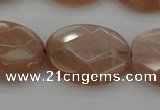 CMS968 15.5 inches 13*18mm faceted oval A grade moonstone beads