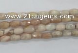 CMS99 15.5 inches 5*7mm faceted rice moonstone gemstone beads