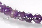 CNA02 8mm round AB grade natural amethyst quartz beads Wholesale