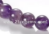 CNA04 AB grade 12mm round natural amethyst quartz bead Wholesale