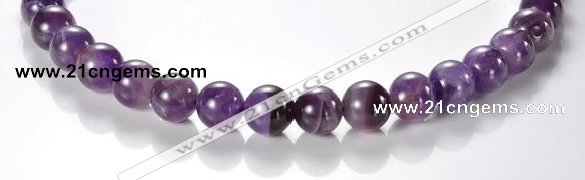 CNA04 AB grade 12mm round natural amethyst quartz bead Wholesale