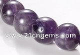 CNA05 AB grade 14mm round natural amethyst quartz bead Wholesale