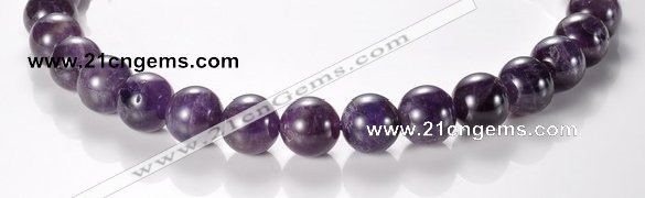 CNA05 AB grade 14mm round natural amethyst quartz bead Wholesale