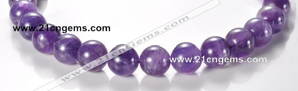 CNA06 AB grade natural amethyst 16mm round quartz bead Wholesale